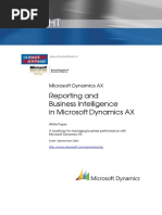 Reporting and BI in Microsoft Dynamics AX