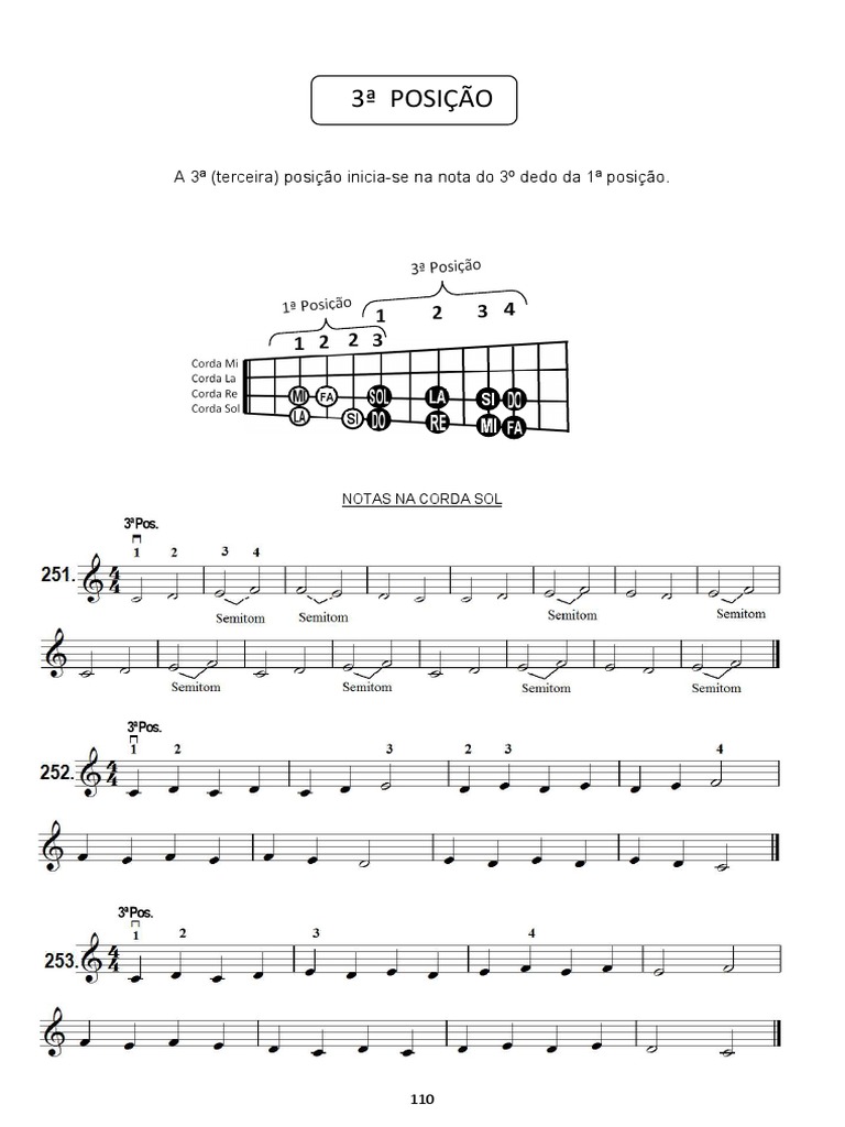Violino Sacro - Posicoes | PDF | Intervalo (música) | Violino