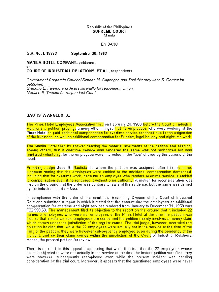 Manila hotel v cir g r no l 18873 september 30 1963 pdf
