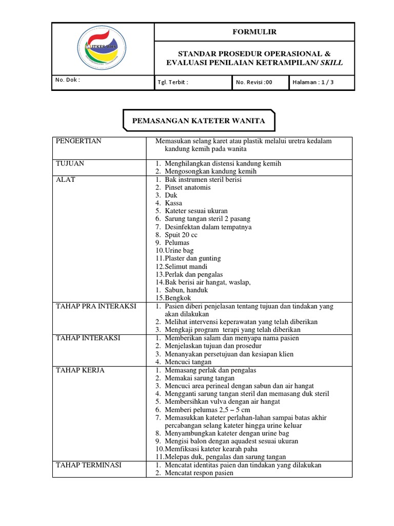 Sop Keperawatan Dasar Manusia Pdf