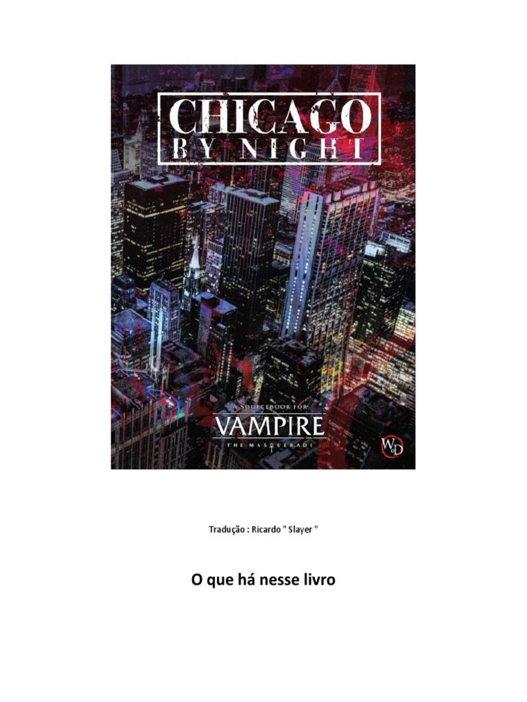 Vampiro A Máscara 5º Chicago-Pela-Noite | PDF, image size:768x1024