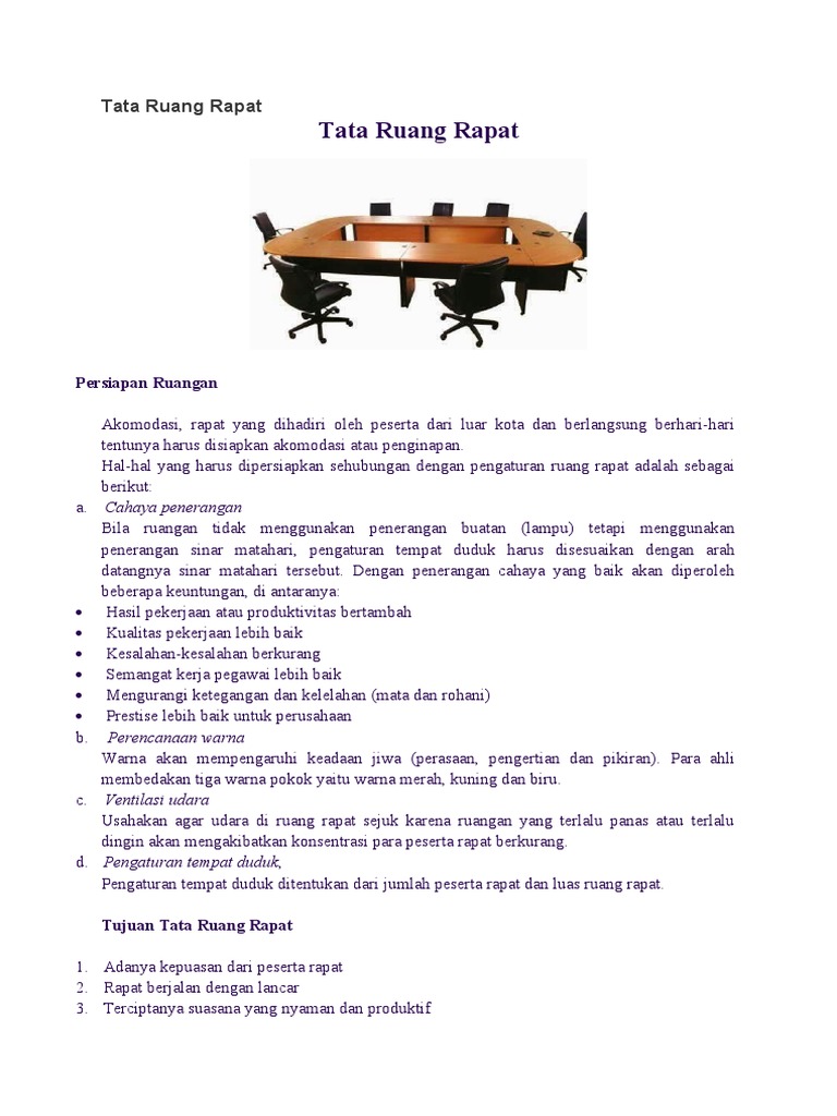 Tata Ruang Rapat Pdf