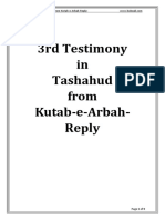 3rdTestimonyInTashahudFromKutab e Arbah Reply