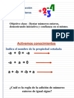 Objetivo Clase: Restar Números Enteros, Demostrando Iniciativa y Confianza en Sí Mismo