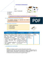 D3 A1 SESION Clasificamos Los Animales Invertebrados de Nuestra Comunidad.