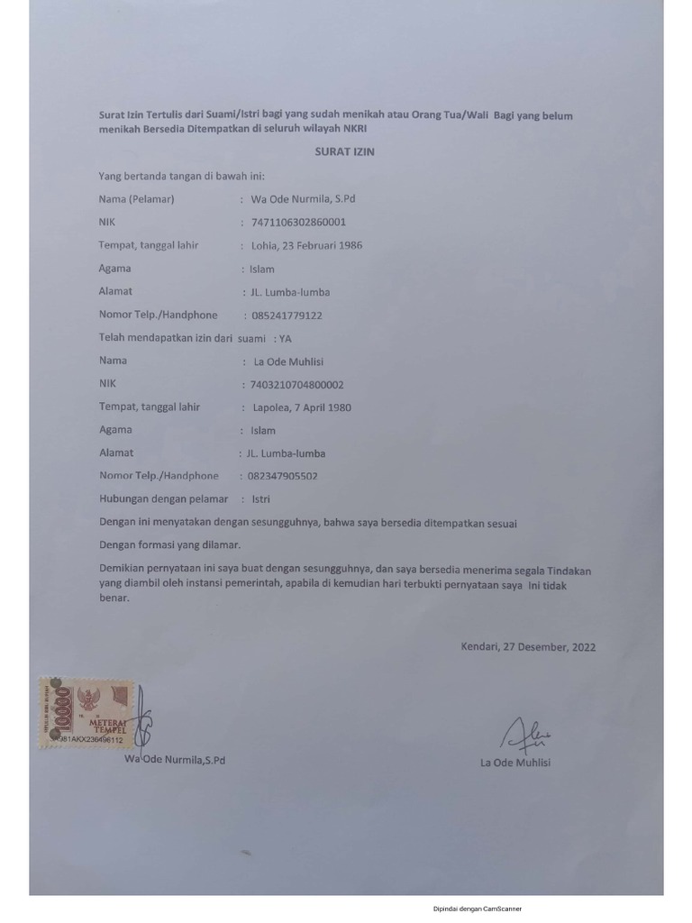 Surat Izin Suami | PDF
