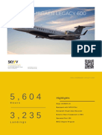SKYAV 2004 Embraer Legacy 600 Aircraft Brochure