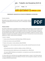 Entrega Da Avaliação - Trabalho Da Disciplina [AVA 2] Teoria Da Contabilidade