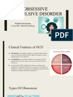 Obsessive Compulsive Disorder: - Monikka Parasuraman 1 Year, Msc. Clinical Psychology