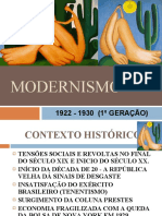 MODERNISMO - 1º GERAÇÃO