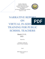 Narrative Report For 5-Day Virtual Inset
