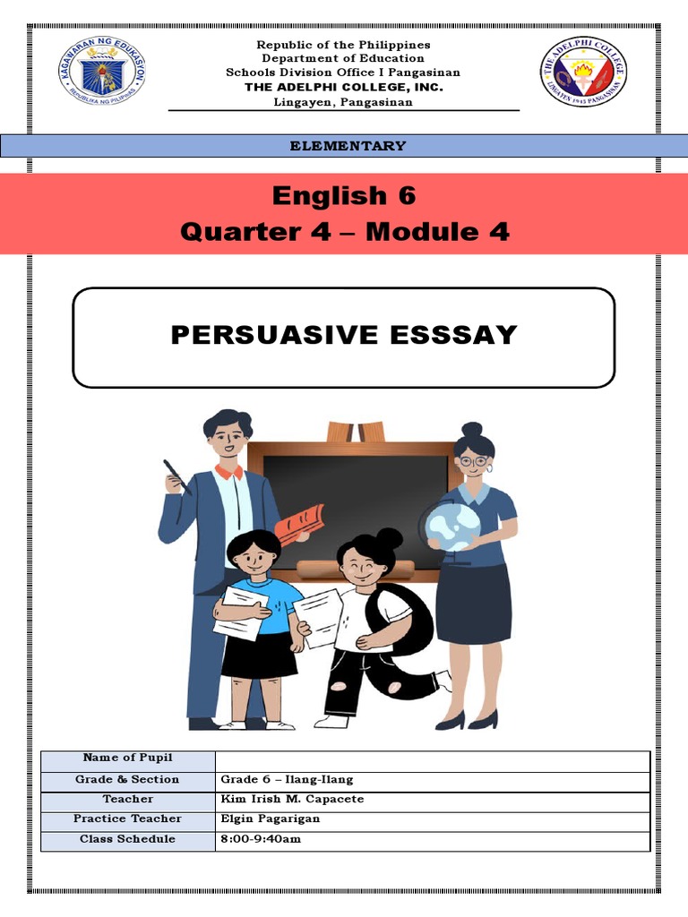 English-6-Module 4 - Persuasive Essay | PDF