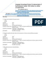 Cengage Advantage Books Fundamentals of Business Law Today Summarized Cases 10th Edition Miller Test Bank 1