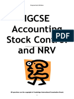 Igcse Accounting Stock Control and NRV Questions Answers
