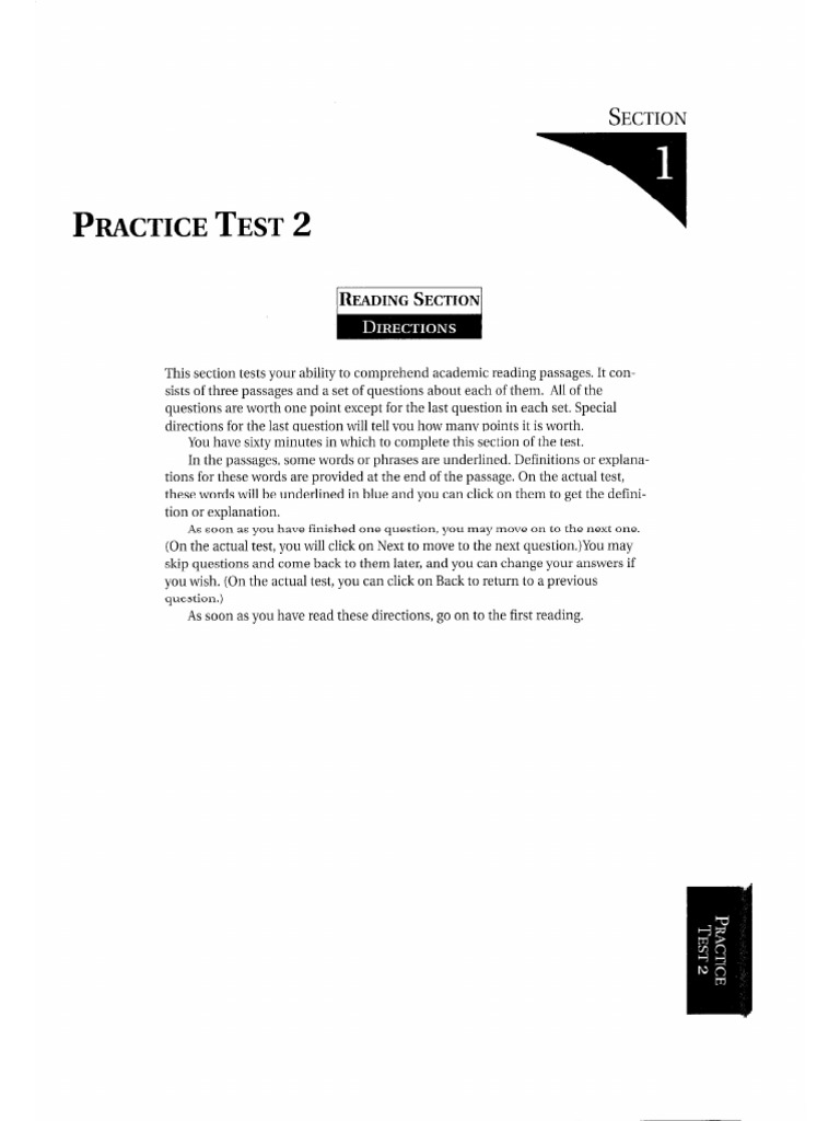 Toefl Reading Practice Test 2024