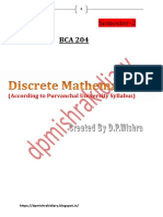 Discrete Mathametics Notes Based On Syllabus PDF