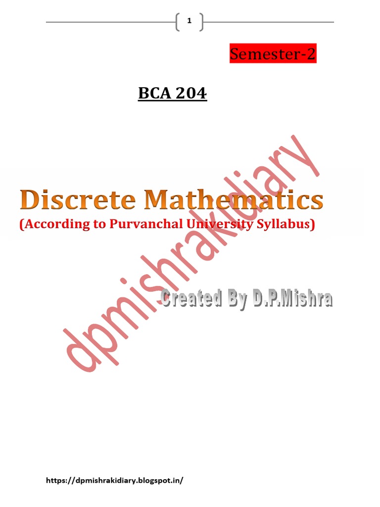 Discrete mathametics notes based on syllabus pdf pdf