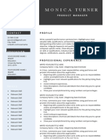 Resume Template Blue