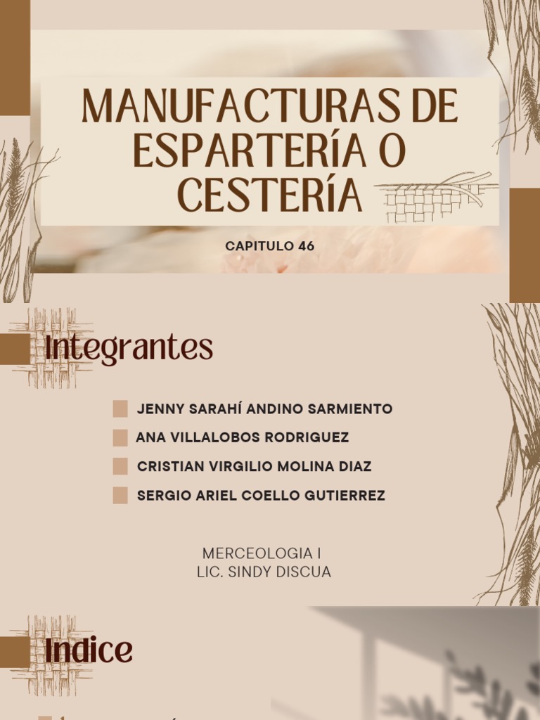 Manufacturas de Espartería o Cestería | PDF
