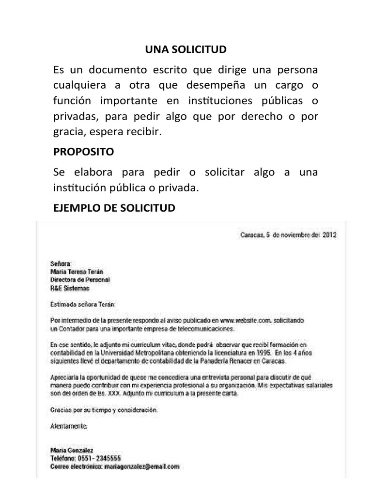 Cómo Redactar una Solicitud Efectiva | PDF