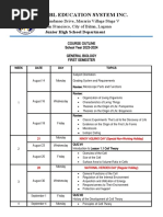 1ST Sem - Course Outline - Biology