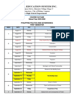 Q1 - Course Outline - Philippine Politics and Governance 11 - Edited