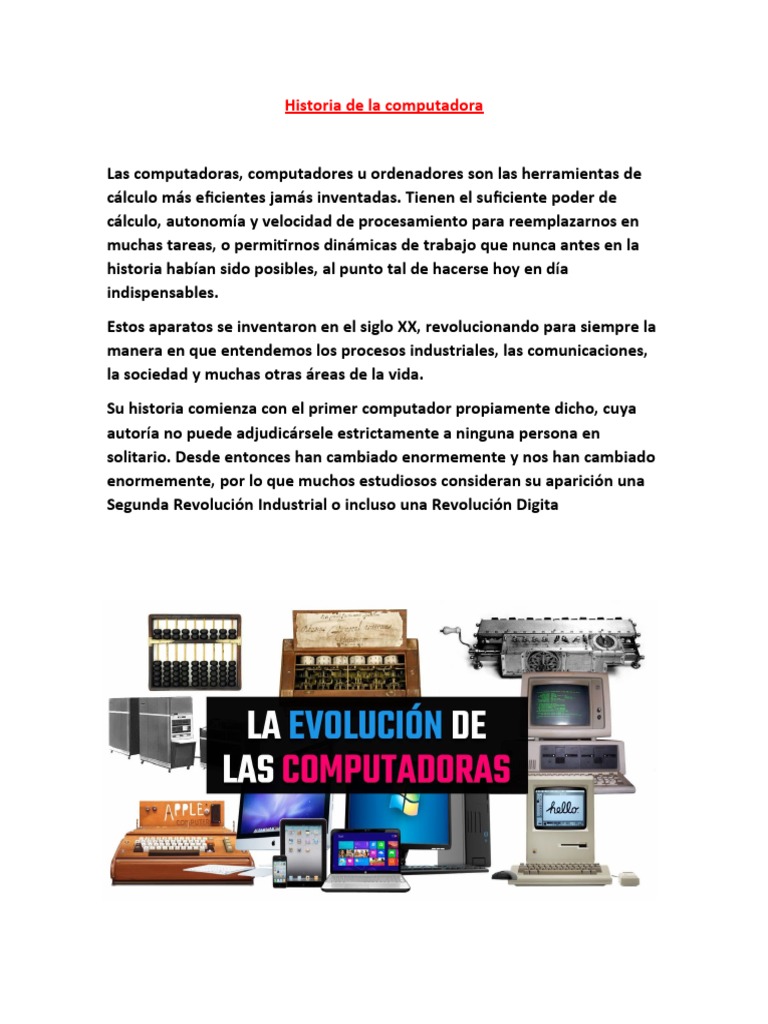 Historia de la computadora PDF