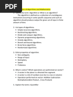 ADA Viva Questions Unit 1 and 2