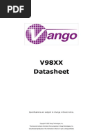 V98XX Datasheet: Specifications Are Subject To Change Without Notice