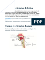 Manner of Articulation Definition