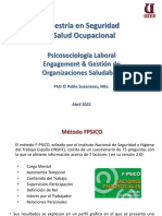 Psicosociología Laboral, Engagement & Organizaciones Saludables - Sesión 3