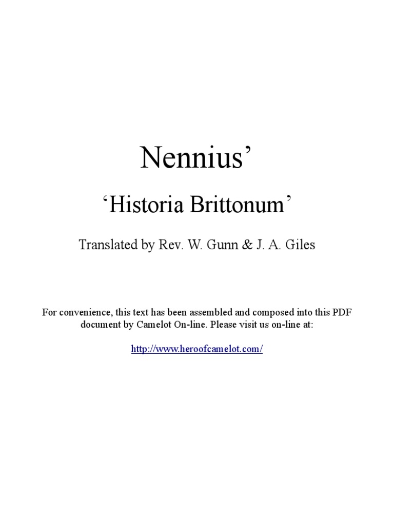 Historia Brittonum PDF