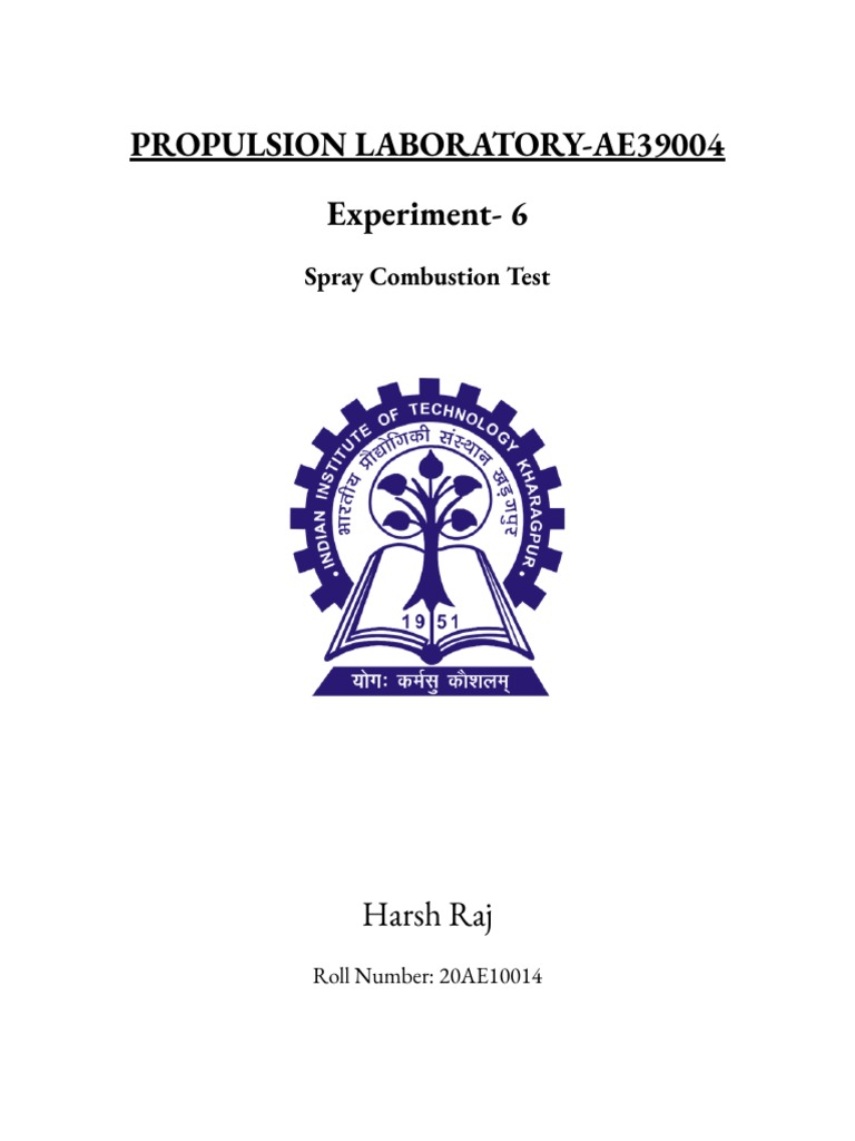 Spray Combustion Lab Report PDF Combustion Flow Measurement