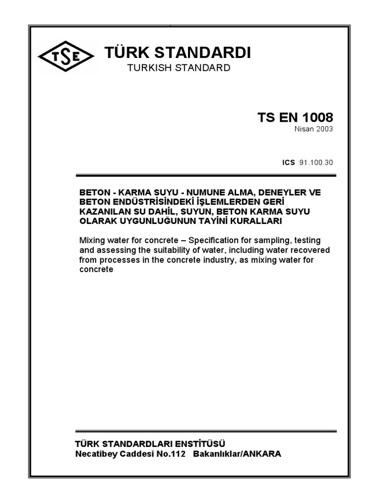 TS en 1008 | PDF
