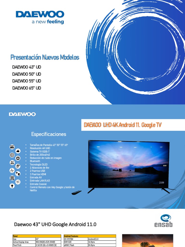 Nuevos TVs Daewoo PDF
