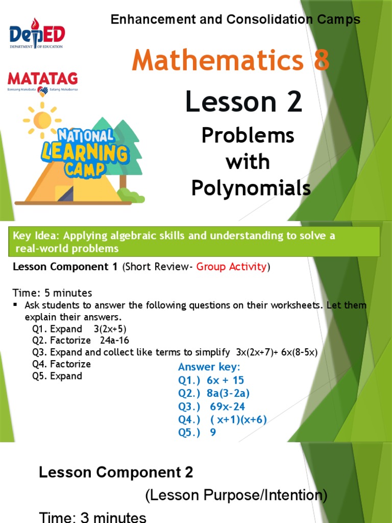 Solving Polynomial Problems in Algebra | PDF | Teaching Methods & Materials