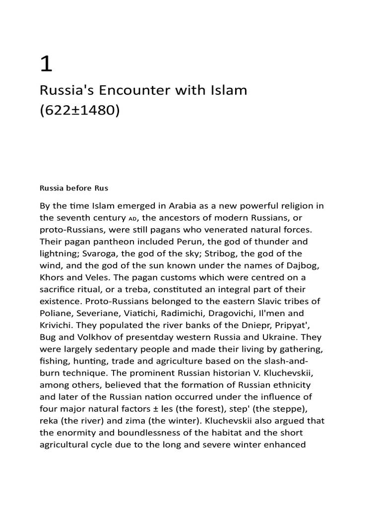 Early Russian-Islamic Interactions | PDF | Russia | World Politics