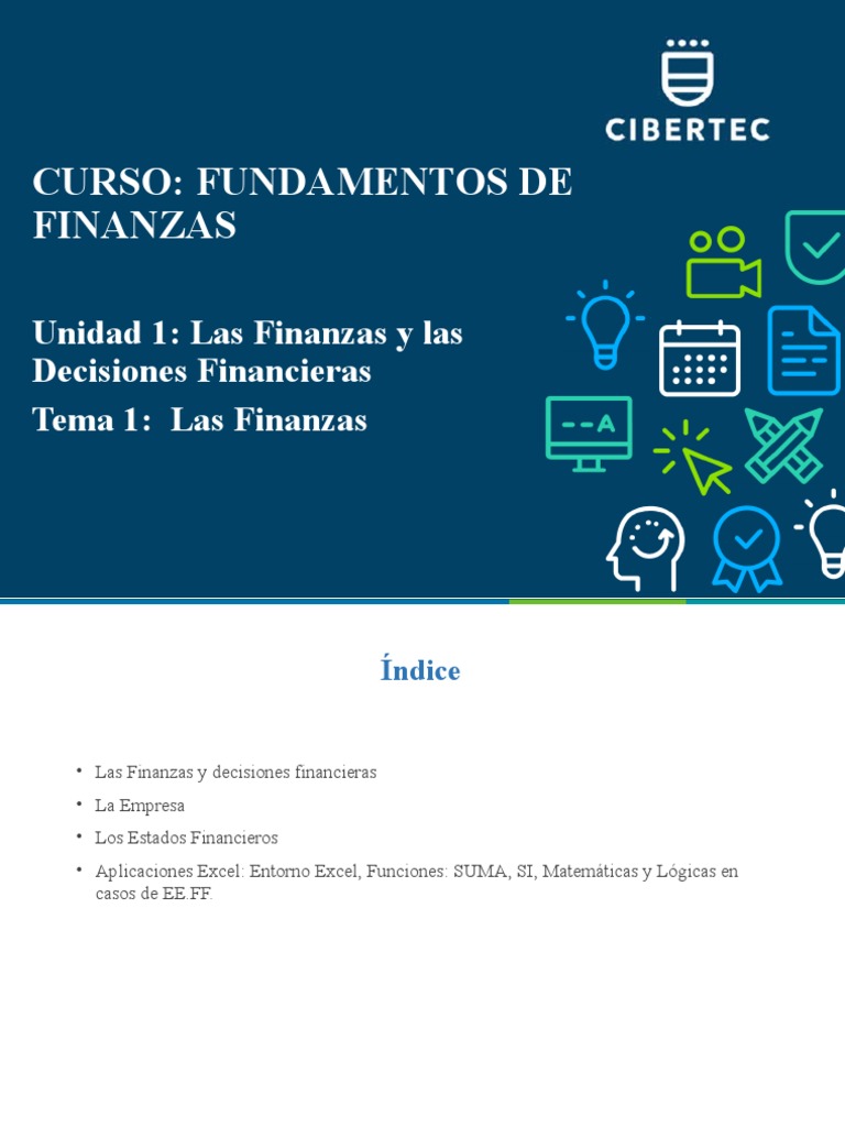 PPT Unidad 01 Tema 01 2022 02 Fundamentos de Finanzas (2262) EA | PDF ...