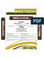 Hygrotech Solu Cal Calcium Nitrate Label