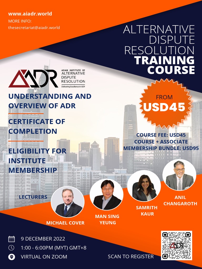 AIADR Alternative Dispute Resolution Course | PDF