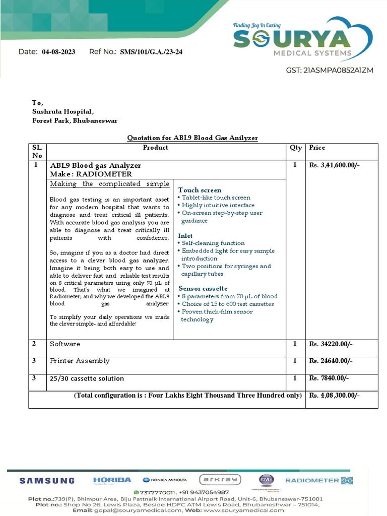 ABL9 Blood Gas Analyzer Make Radiometer Making The Complicated Simple