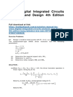 CMOS Digital Integrated Circuits Analysis and Design 4th Edition Kang Solutions Manual 1