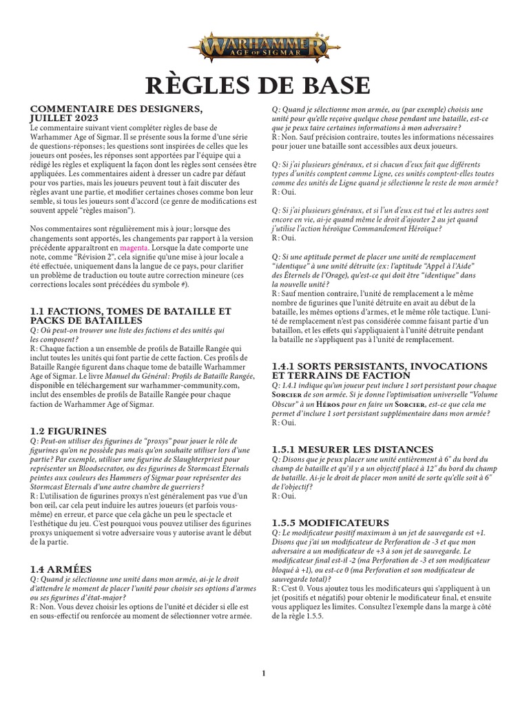 Warhammer Age of Sigmar Core Rules | PDF