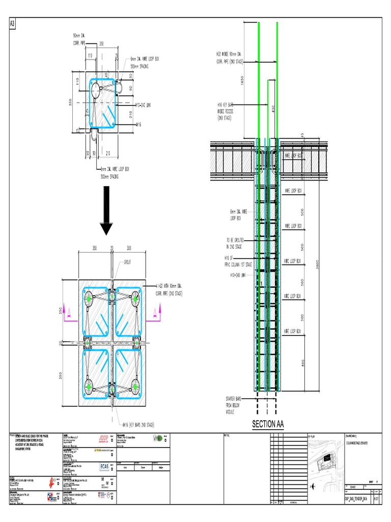 PPVC Column Connection Details | PDF