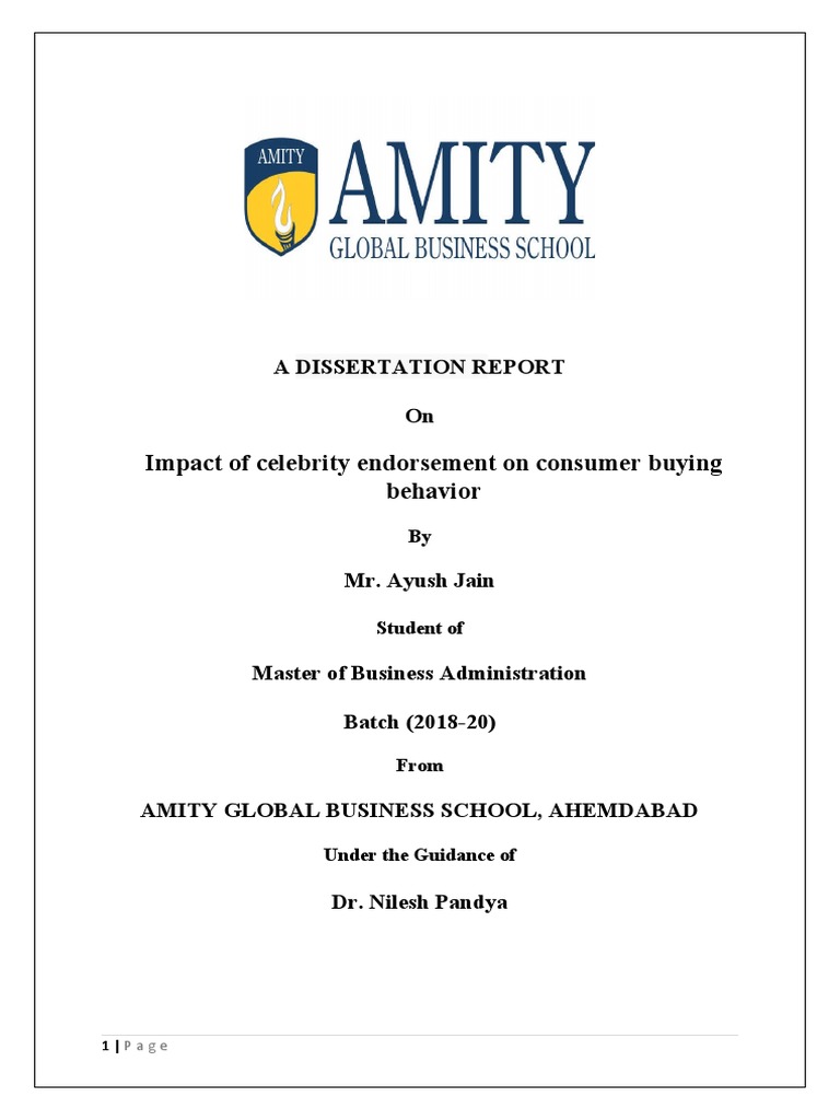 Dissertation Report Ayush Jain Pdf