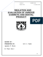 7.formulation & Evaluation of Cosmetic PDTS