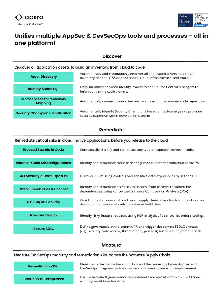 Apiiro Capabilities White Paper | PDF | Security | Computer Security