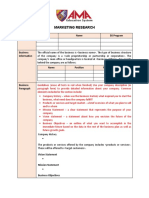 Marketing Research Template 