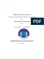 Digital Signal Procesing Lab Complex Engineering Design Submitted TO Mam Rida Maamoor BY