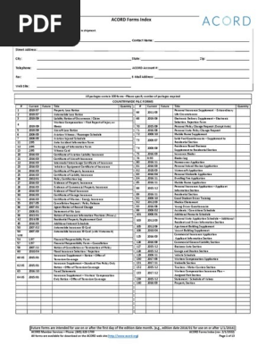 acord forms_index